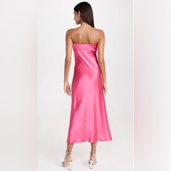 Reformation Joanna Silk Maxi Dress in Flambe Size M NWT - Picture 2 of 7